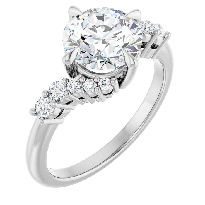 14K White | Round