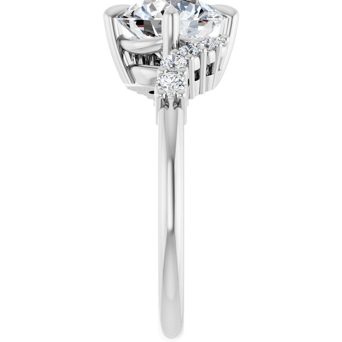14K White | Round