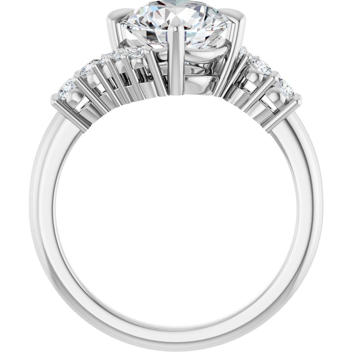14K White | Round