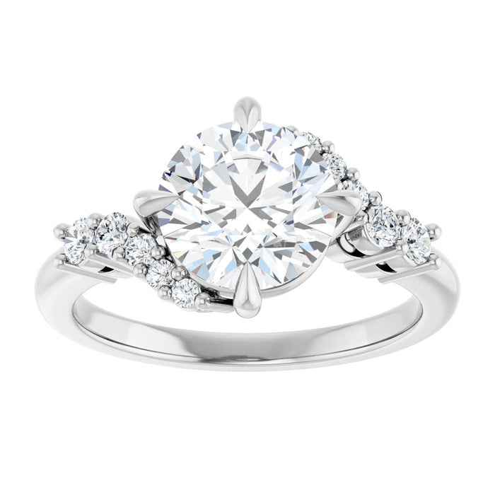 14K White | Round