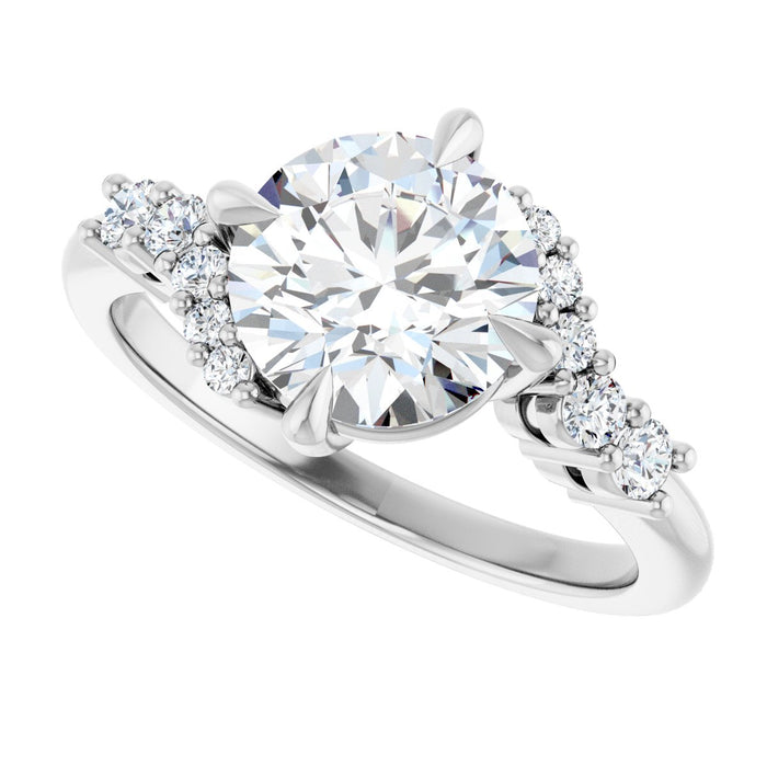 14K White | Round