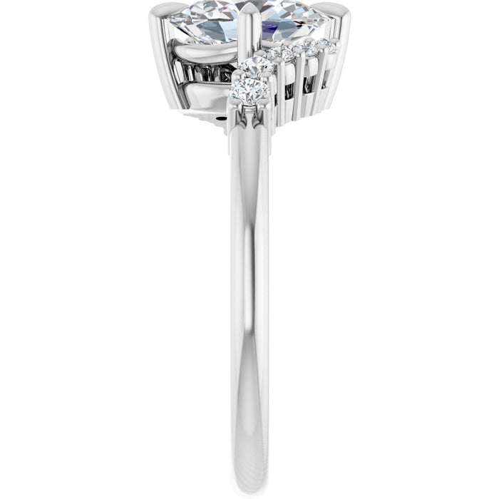 14K White | Oval