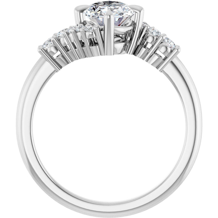 14K White | Oval