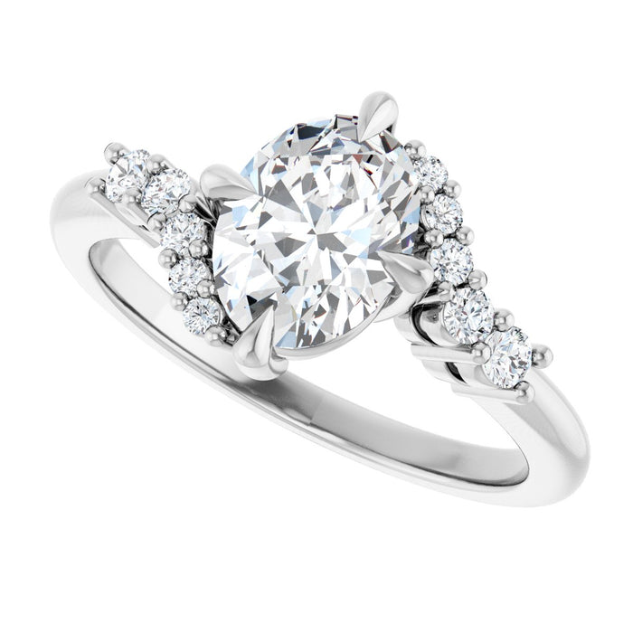 14K White | Oval