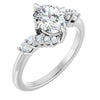 14K White | Oval