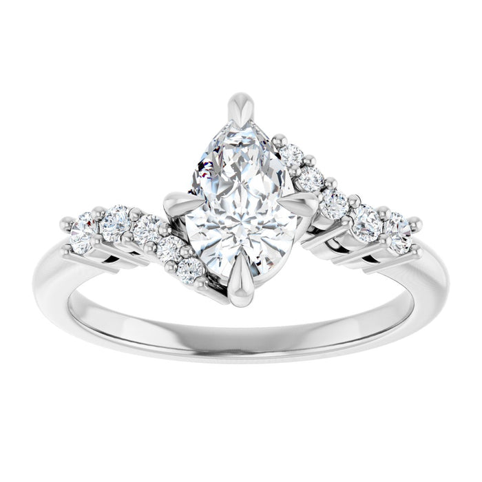 14K White | Pear