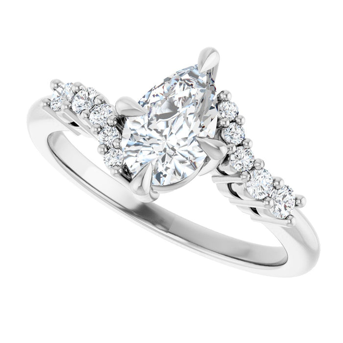 14K White | Pear