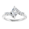 14K White | Marquise