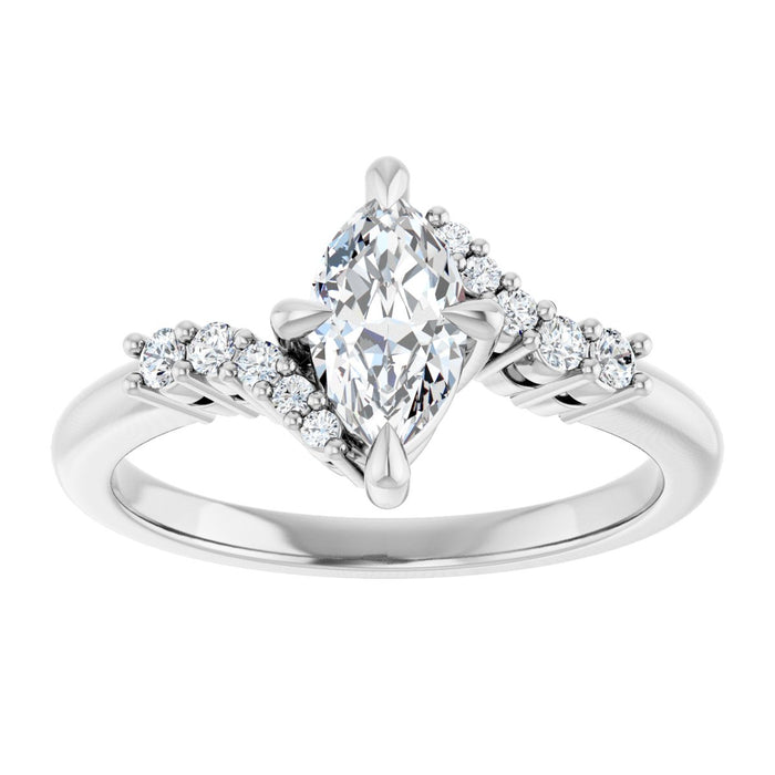 14K White | Marquise