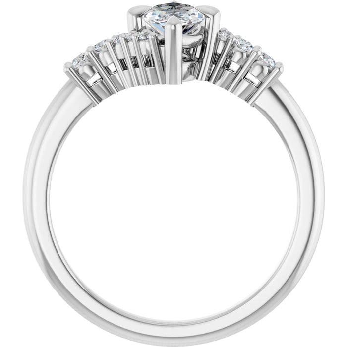 14K White | Marquise