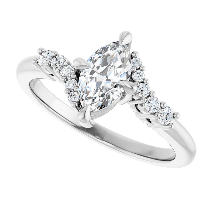 14K White | Marquise