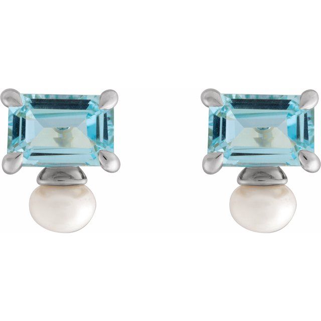 Natural Sky Blue Topaz | Emerald | 6 x 4mm