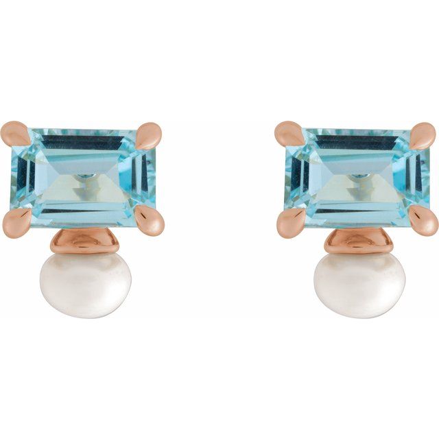 Natural Sky Blue Topaz | Emerald | 6 x 4mm