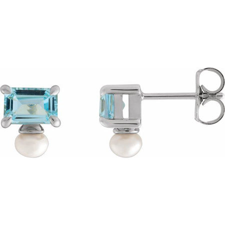 Natural Sky Blue Topaz | Emerald | 6 x 4mm