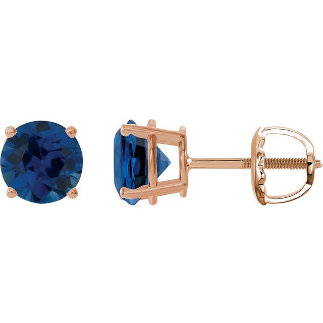 Lab-Grown Blue Sapphire | Round | 6mm | Lab-Grown Blue Sapphire | Round | 7mm