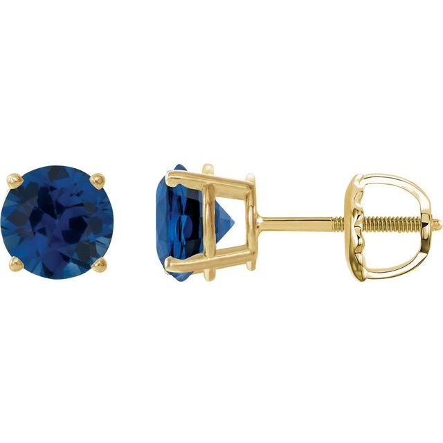 Lab-Grown Blue Sapphire | Round | 6mm | Lab-Grown Blue Sapphire | Round | 7mm | Lab-Grown Blue Sapphire | Round | 8mm