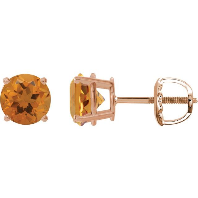 Natural Citrine | Round | 6mm | Natural Citrine | Round | 7mm