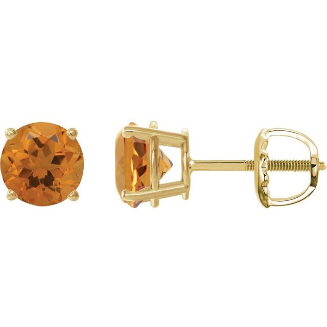 Natural Citrine | Round | 7mm | Natural Citrine | Round | 8mm