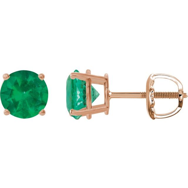 Lab-Grown Emerald | Round | 6mm | Lab-Grown Emerald | Round | 7mm