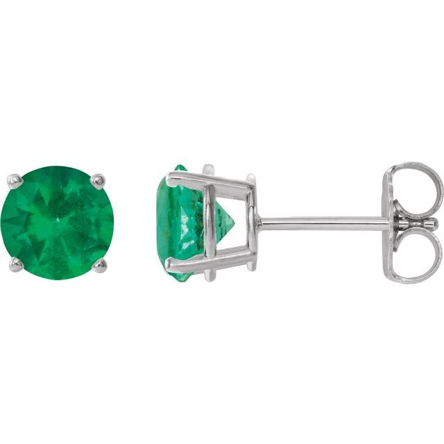 Lab-Grown Emerald | Round | 6mm | Lab-Grown Emerald | Round | 7mm | Lab-Grown Emerald | Round | 8mm
