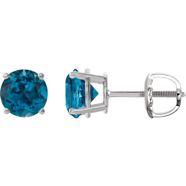 Natural London Blue Topaz | Round | 7mm | Natural London Blue Topaz | Round | 8mm