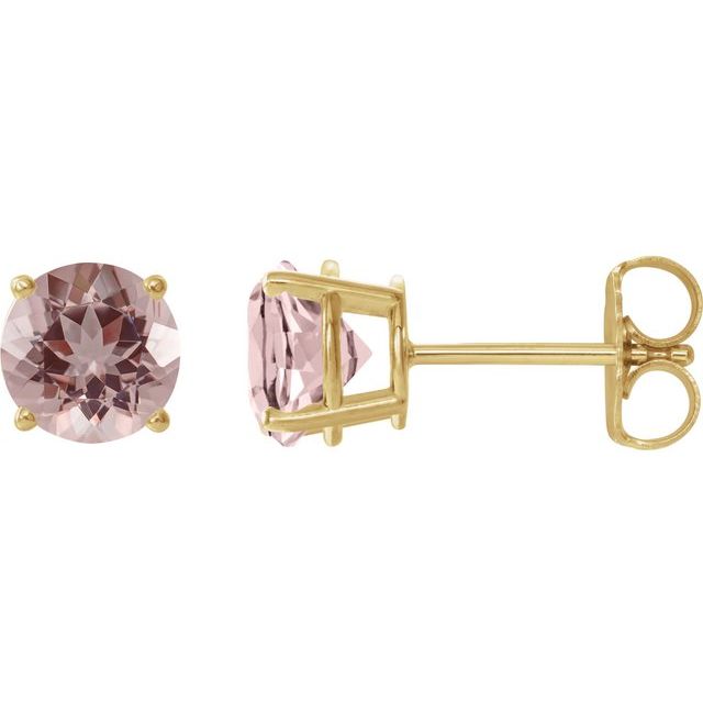 Natural Pink Morganite | Round | 6mm | Natural Pink Morganite | Round | 7mm