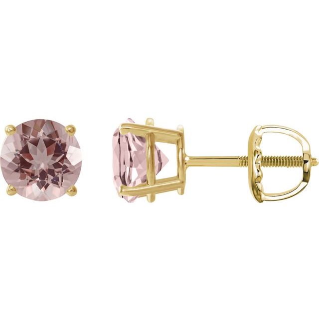 Natural Pink Morganite | Round | 6mm | Natural Pink Morganite | Round | 7mm