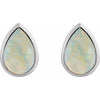 Lab-Grown White Opal | Pear | 8 x 5mm | Lab-Grown White Opal | Pear | 6 x 4mm | Lab-Grown White Opal | Pear | 7 x 5mm