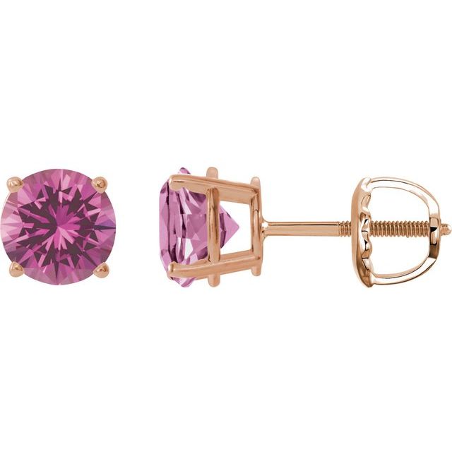 Lab-Grown Pink Sapphire | Round | 7mm | Lab-Grown Pink Sapphire | Round | 8mm