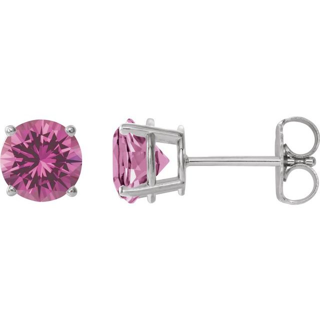 Lab-Grown Pink Sapphire | Round | 7mm | Lab-Grown Pink Sapphire | Round | 8mm