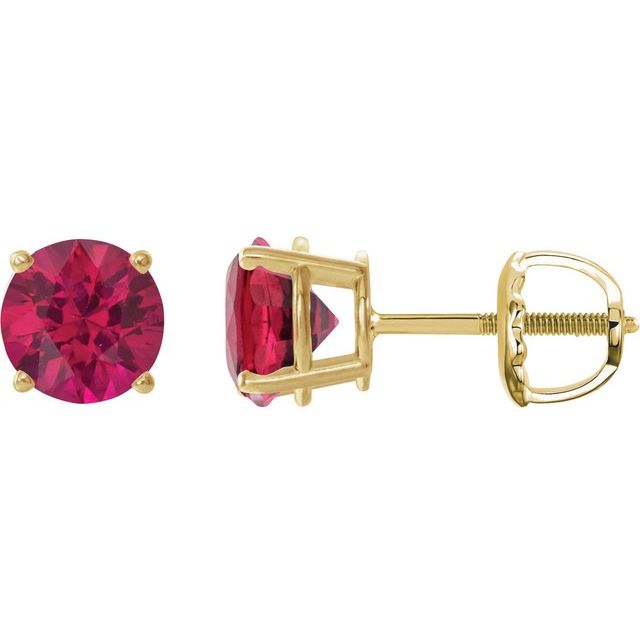 Lab-Grown Ruby | Round | 6mm | Lab-Grown Ruby | Round | 7mm | Lab-Grown Ruby | Round | 8mm