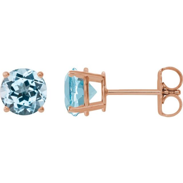 Natural Sky Blue Topaz | Round | 6mm | Natural Sky Blue Topaz | Round | 7mm | Natural Sky Blue Topaz | Round | 8mm