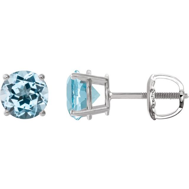Natural Sky Blue Topaz | Round | 6mm | Natural Sky Blue Topaz | Round | 7mm | Natural Sky Blue Topaz | Round | 8mm