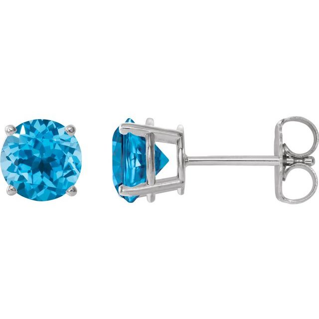 Natural Swiss Blue Topaz | Round | 7mm | Natural Swiss Blue Topaz | Round | 8mm