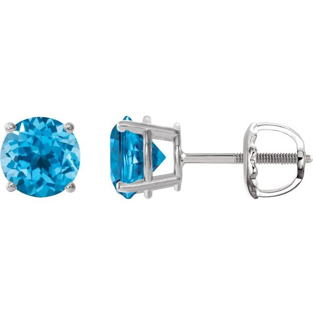 Natural Swiss Blue Topaz | Round | 7mm | Natural Swiss Blue Topaz | Round | 8mm