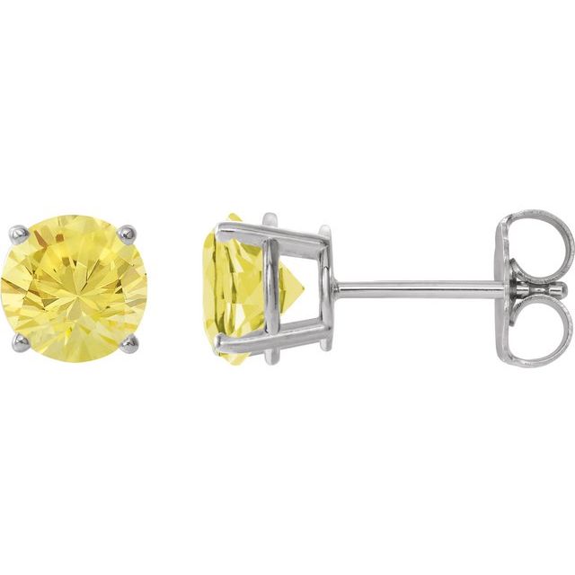 Lab-Grown Yellow Sapphire | Round | 7mm | Lab-Grown Yellow Sapphire | Round | 8mm
