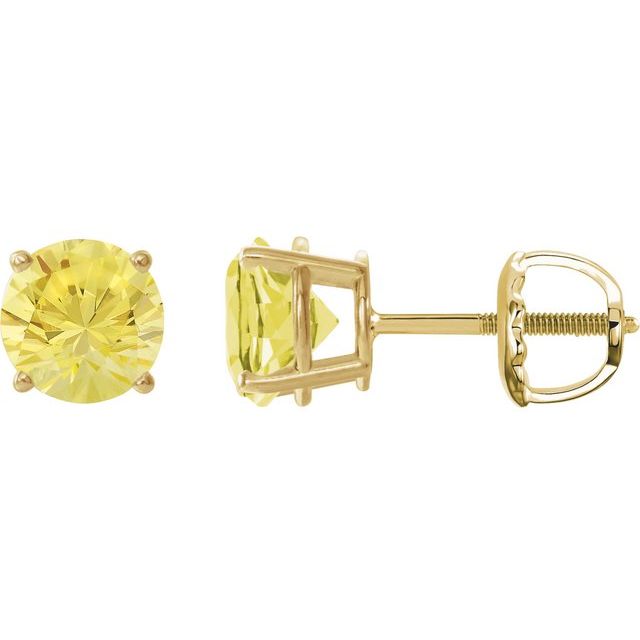 Lab-Grown Yellow Sapphire | Round | 7mm | Lab-Grown Yellow Sapphire | Round | 8mm