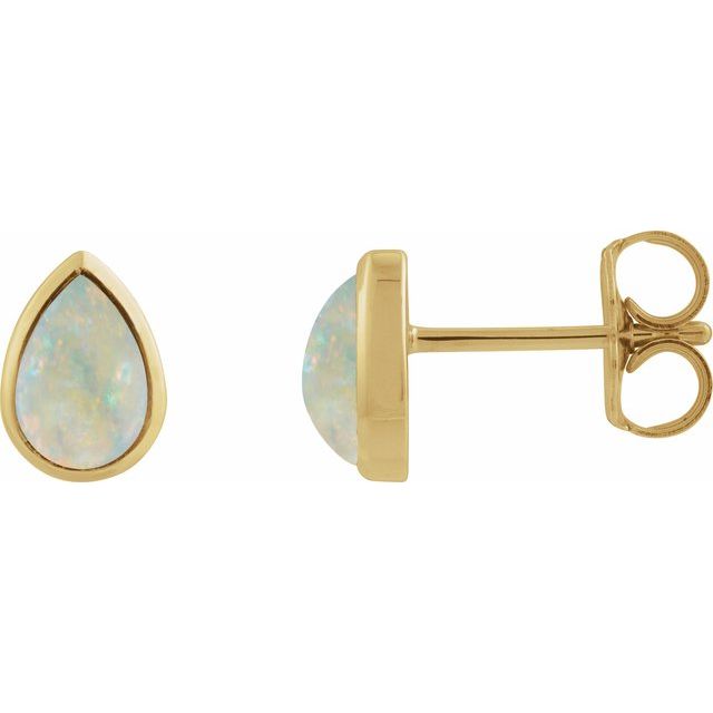 Lab-Grown White Opal | Pear | 8 x 5mm | Lab-Grown White Opal | Pear | 6 x 4mm | Lab-Grown White Opal | Pear | 7 x 5mm
