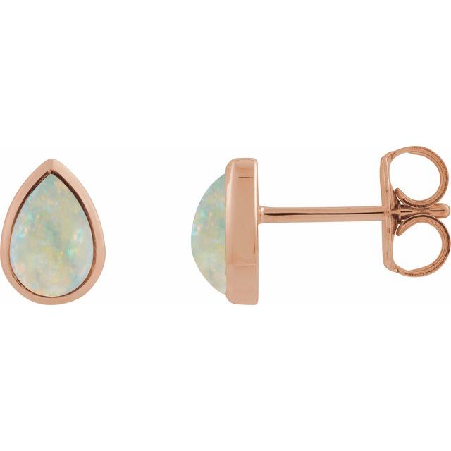 Lab-Grown White Opal | Pear | 8 x 5mm | Lab-Grown White Opal | Pear | 6 x 4mm | Lab-Grown White Opal | Pear | 7 x 5mm