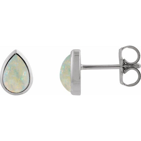 Lab-Grown White Opal | Pear | 8 x 5mm | Lab-Grown White Opal | Pear | 6 x 4mm | Lab-Grown White Opal | Pear | 7 x 5mm