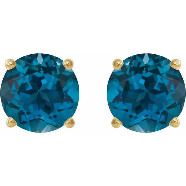 Natural London Blue Topaz | Round | 6mm | Natural London Blue Topaz | Round | 7mm | Natural London Blue Topaz | Round | 8mm