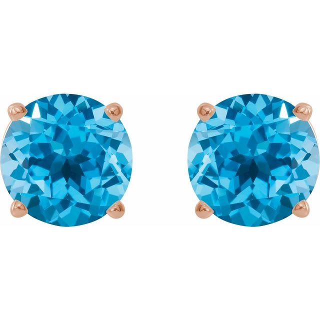 Natural Swiss Blue Topaz | Round | 7mm | Natural Swiss Blue Topaz | Round | 8mm