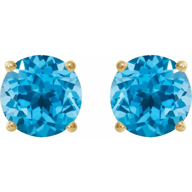 Natural Swiss Blue Topaz | Round | 7mm | Natural Swiss Blue Topaz | Round | 8mm