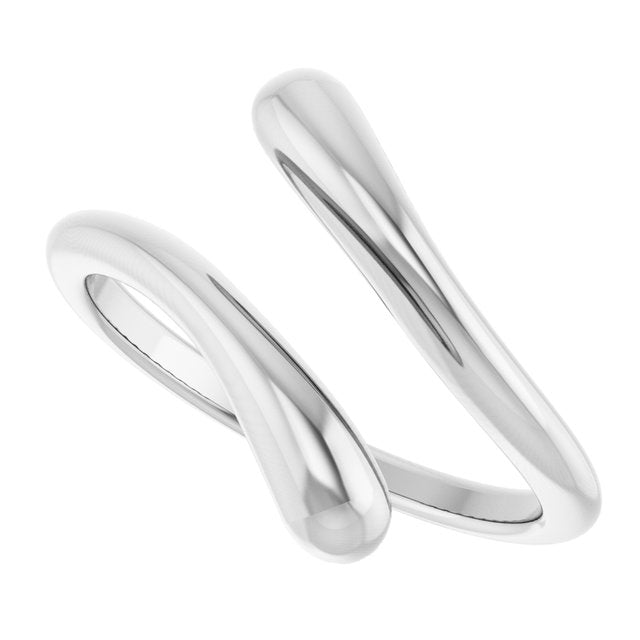 58031 / Ring / 14K White / Polished / Dome Open Bypass Ring