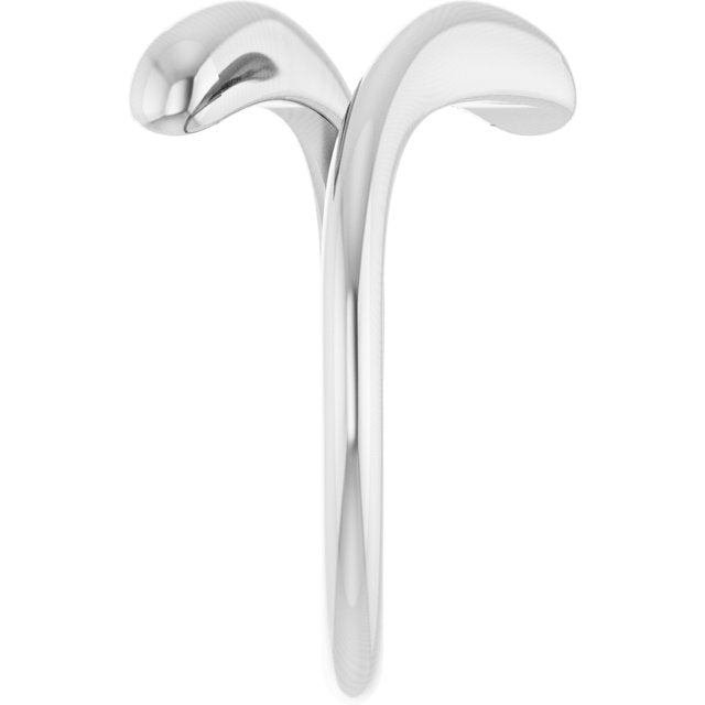 58031 / Ring / 14K White / Polished / Dome Open Bypass Ring