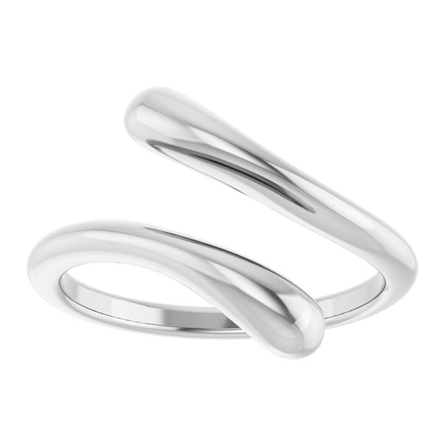 58031 / Ring / 14K White / Polished / Dome Open Bypass Ring