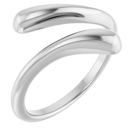 58031 / Ring / 14K White / Polished / Dome Open Bypass Ring