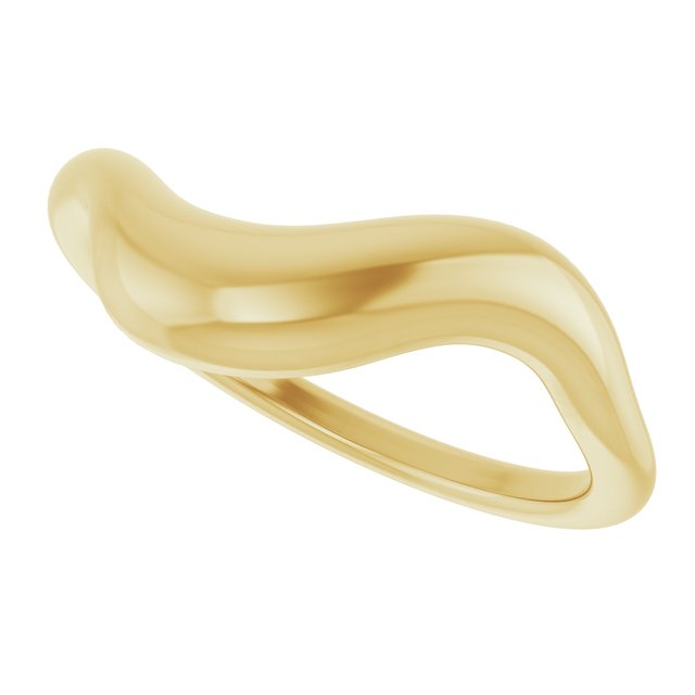 58044 / Ring / 14K Yellow / Polished / Puffed Freeform Ring
