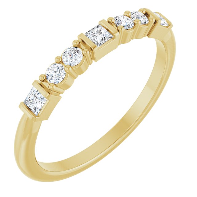 Lab-Grown Diamond Bar-Set Stackable Ring