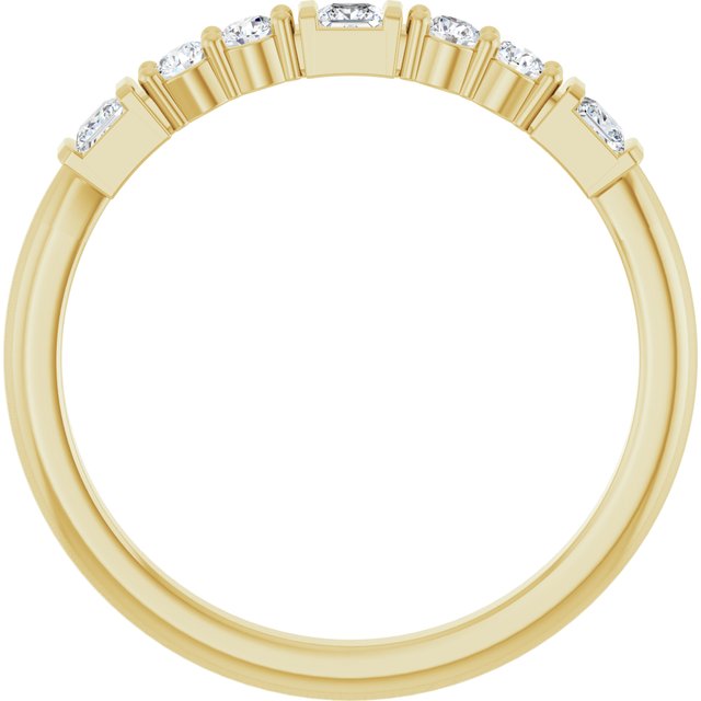 127070 / Ring / Set / 14K Yellow / Lab-Grown Diamond / Square / 2 X 2 Mm / Lab-Grown Diamond / Polished / 1/4 Ctw Lab-Grown Diamond Stackable Ring